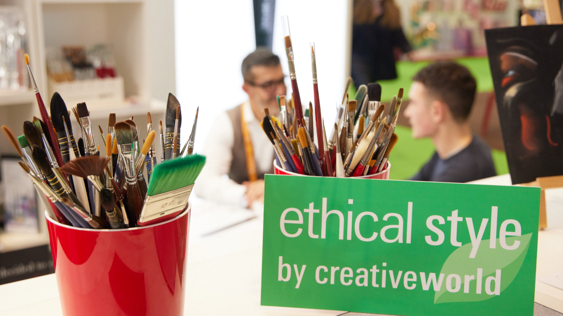 Ethical Style Schild an einem Messestand auf der Creativeworld