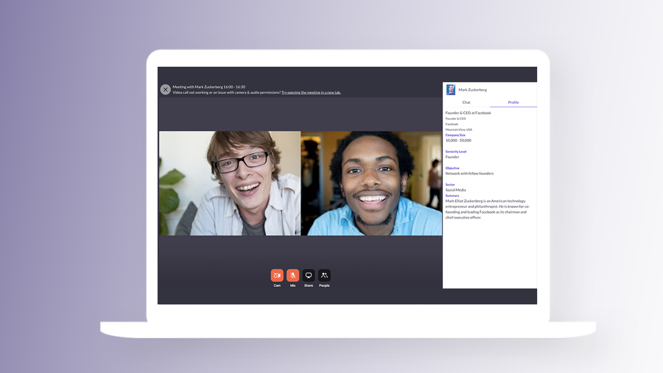 1-to-1 video calls and chats in the Digital Extension platform