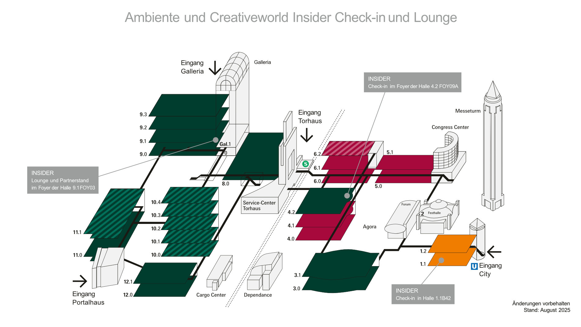 Geländeplan Ambiente und Creativeworld Insider