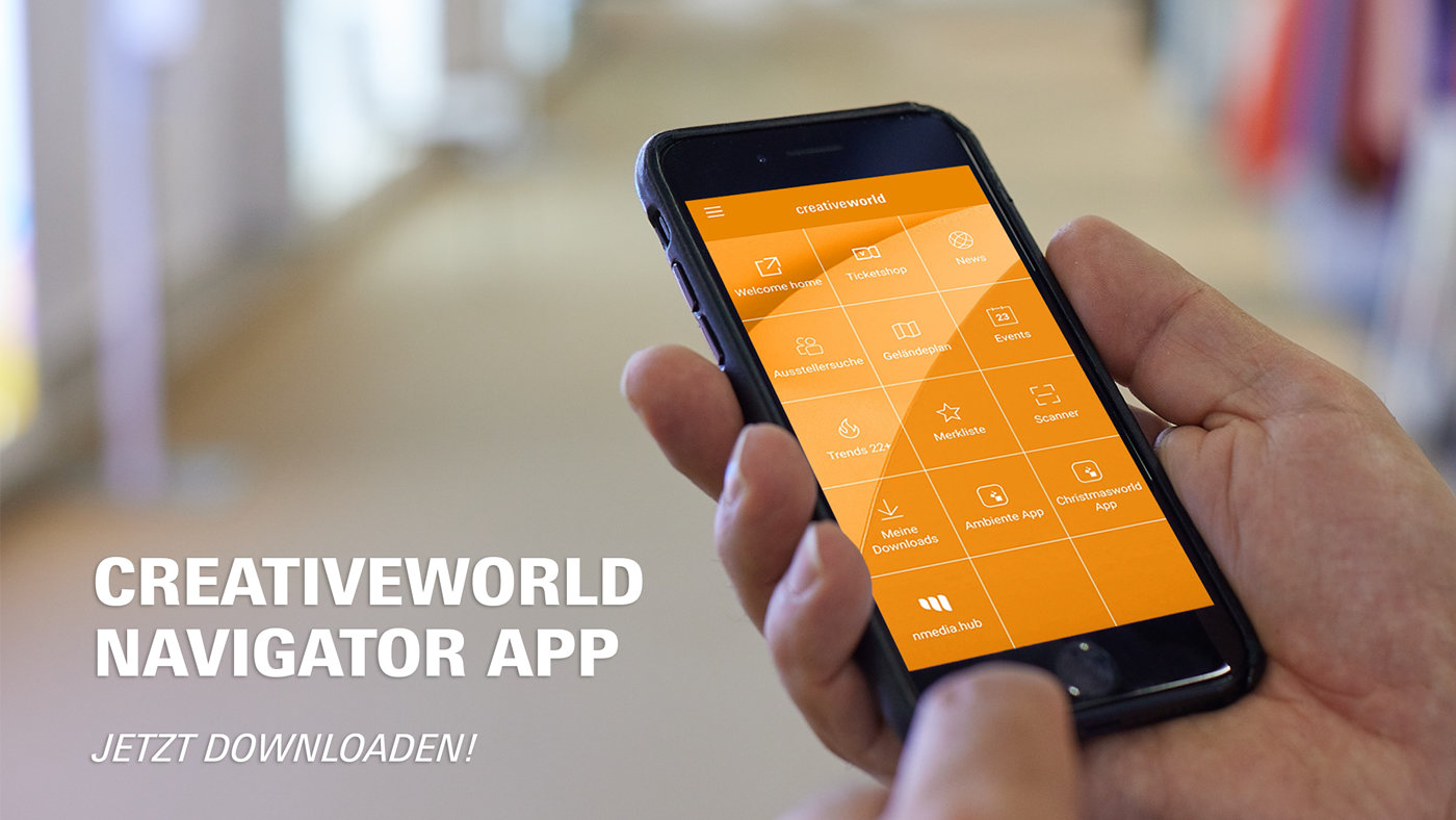 Creativeworld Navigator App auf einem Smartphone