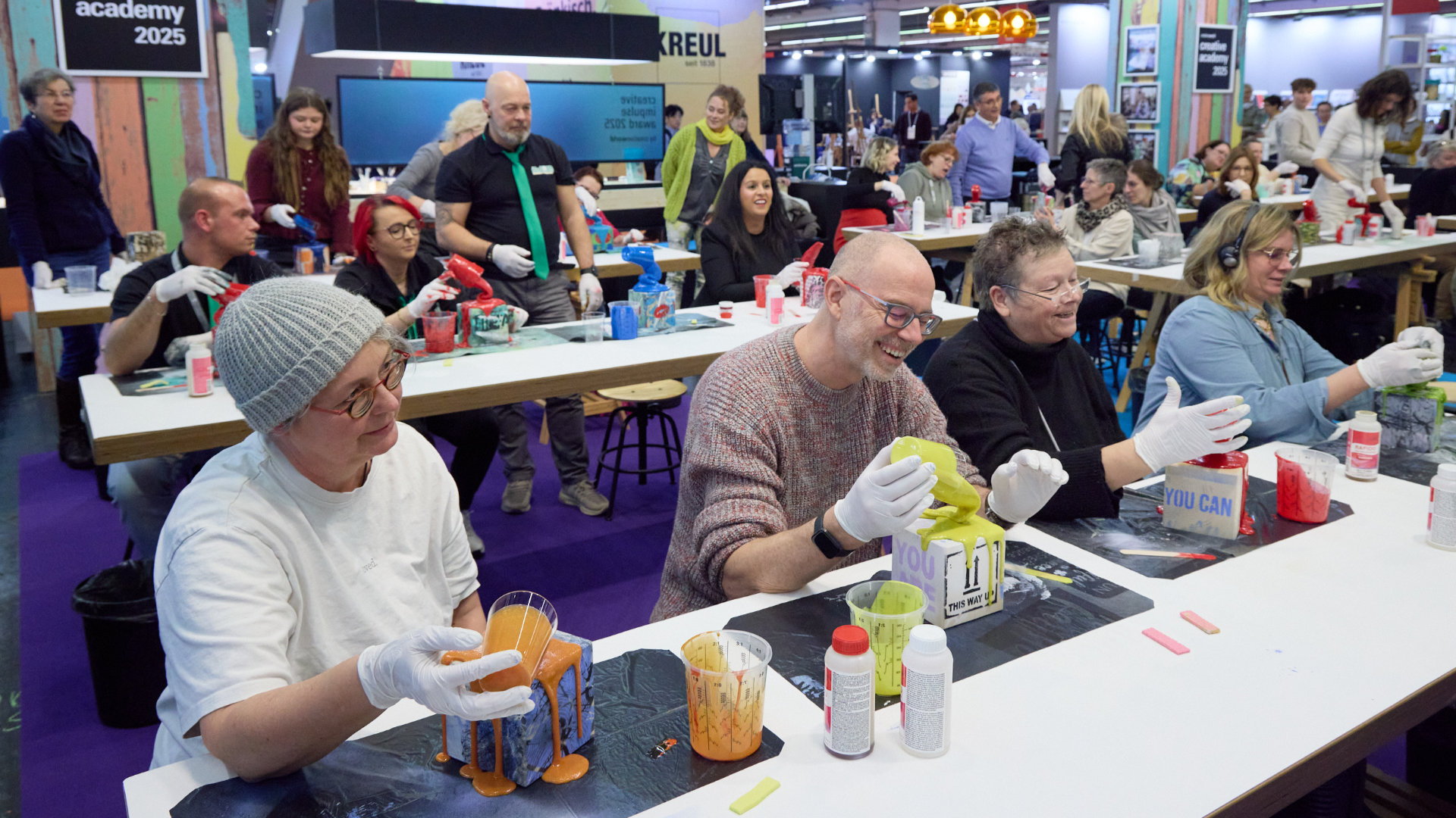 Immersive and at the centre of action: at Creative Academy, visitors can try their hand and have fun. Photo: Messe Frankfurt / Jean-Luc Valentin